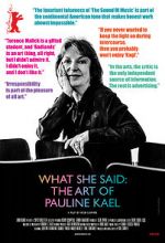 Watch What She Said: The Art of Pauline Kael Zoechip